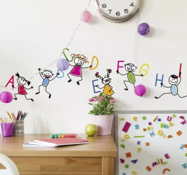 Autocolante infantil abecedário - TenStickers