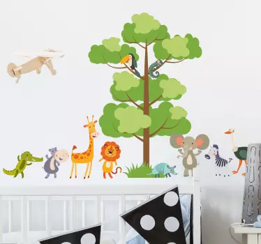 Autocolante infantil animais da selva - TenStickers