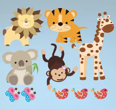 Autocolante infantil animais selvagens - TenStickers