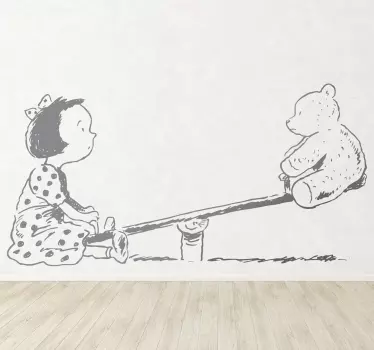 Autocolante infantil Brincar no sobe-e-desce - TenStickers