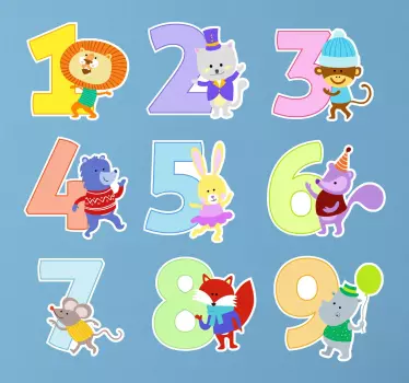 Autocolante infantil coleção de números - TenStickers