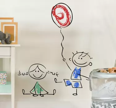 Autocolante infantil amigos - TenStickers