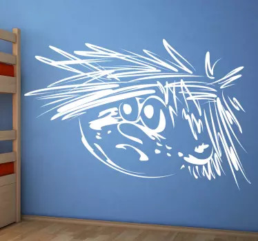 Autocolante infantil menino despenteado - TenStickers