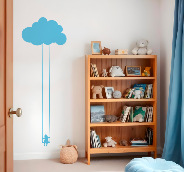 Autocolante infantil nuvem com baloiço - TenStickers