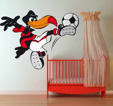 Autocolante infantil pássaro futebolista - TenStickers