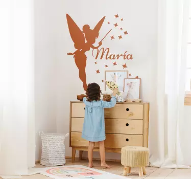 Autocolante infantil personalizável Sininho - TenStickers