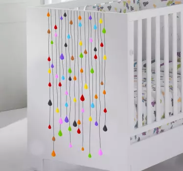 Autocolante infantil pingas coloridas - TenStickers