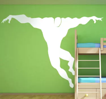 Autocolante infantil super-herói a saltar - TenStickers