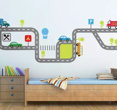 Autocolante infantil trânsito rodoviário - TenStickers