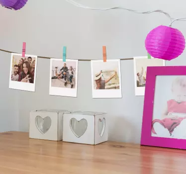 Autocolantes pequenos decorativos fita de polaroids - TenStickers