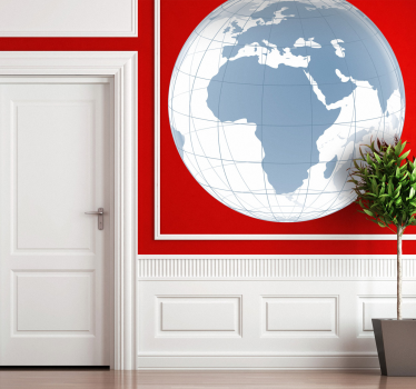 Autocolantes sala de reuniões Europa África transparente - TenStickers