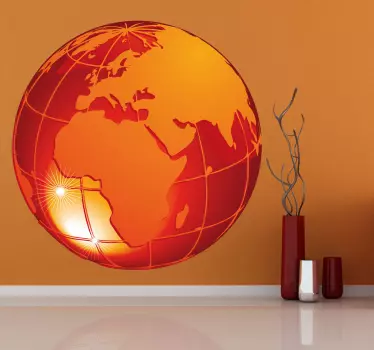 Autocolantes para quarto infantil Planeta laranja - TenStickers