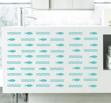 Autocolante para banheiro peixes - TenStickers
