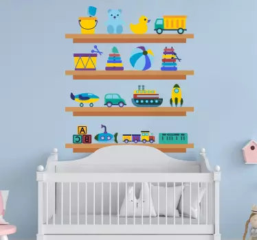 Autocolante para bebé decoração de prateleira de brinquedos - TenStickers