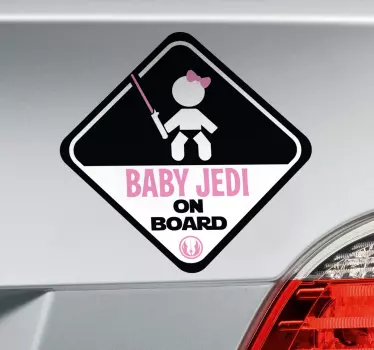 Autocolante para carro Baby Jedi - TenStickers