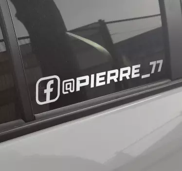 Autocolante para carro corrida facebook - TenStickers