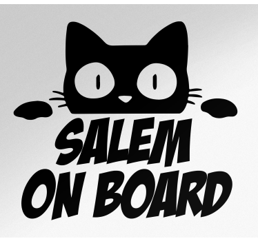 Autocolante para carro humor de rosto de gato - TenStickers