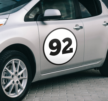 Autocolante para carro número do rali - TenStickers