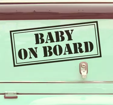 Adesivo para carros Baby on board confidential - TenStickers