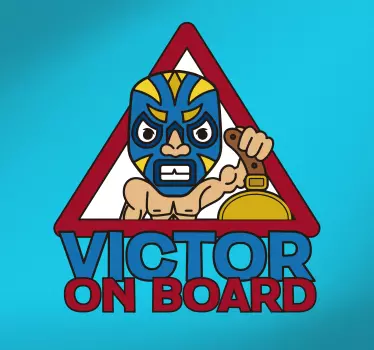 Autocolante para veículos bebe lutador - TenStickers