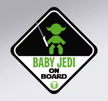 Autocolante bebe a bordo Yoda bebé a bordo - TenStickers