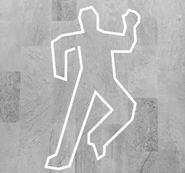Autocolante para chão cena de crime - TenStickers