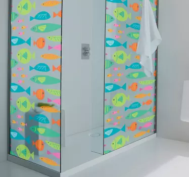 Autocolante para chuveiro de cores - TenStickers