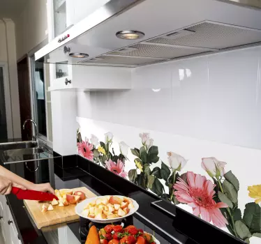 Fotomural autocolante para cozinha de flores - TenStickers