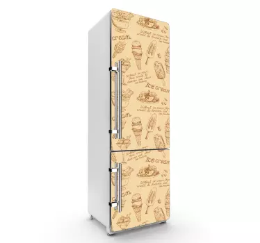 Autocolante para frigorífico gelados vintage - TenStickers