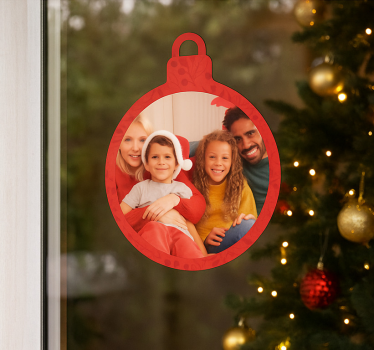 Autocolante para janela bola de natal personalizada - TenStickers