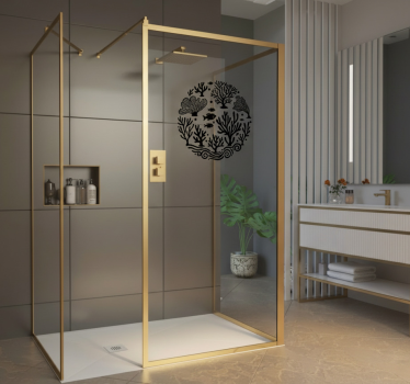 Autocolante para janela decoração coral moderna - TenStickers