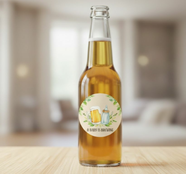 Autocolante para janela rótulo de cerveja para chá de bebê - TenStickers
