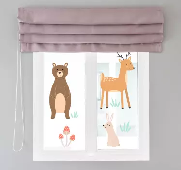 Autocolante para janelas de animais da floresta - TenStickers