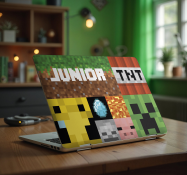 Autocolante para laptop padrão geométrico de jogo - TenStickers