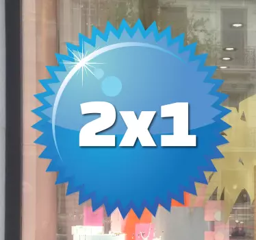 Autocolante para montras sol azul - TenStickers