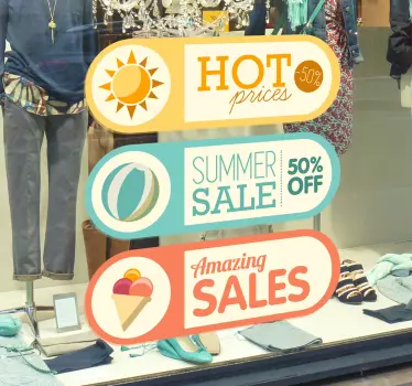 Autocolante para montras vendas de verão - TenStickers