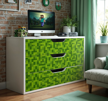 Autocolante para móveis design de jogo quadrado verde - TenStickers