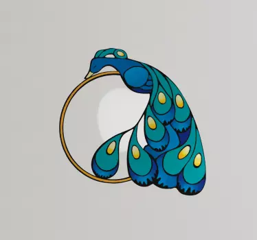 Autocolante para portátil Pavão - TenStickers