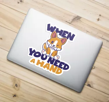 Autocolante para portátil When you need a hand - TenStickers