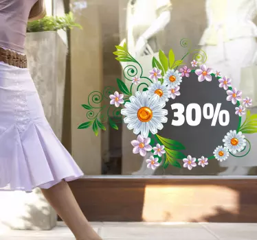 Autocolante para vidro promoção primavera - TenStickers