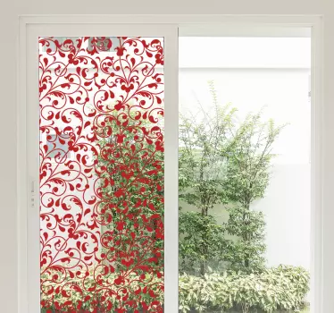 Autocolante para vidros translúcidos florais - TenStickers
