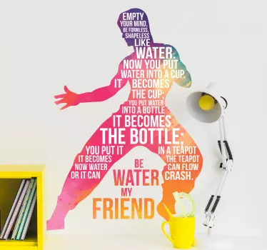 Autocolante parede Bruce Lee - TenStickers