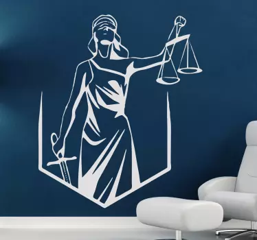Autocolante parede justiça cega - TenStickers