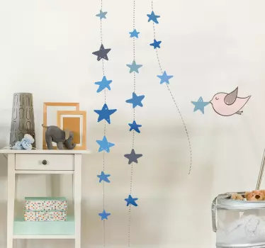 Autocolante passaro com estrela - TenStickers