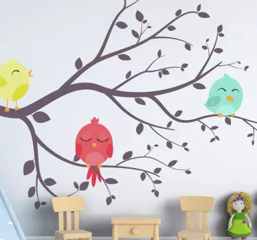 Autocolante pássaro pássaros coloridos de desenho animado - TenStickers