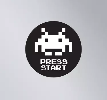 Autocolante para PC Press Start - TenStickers