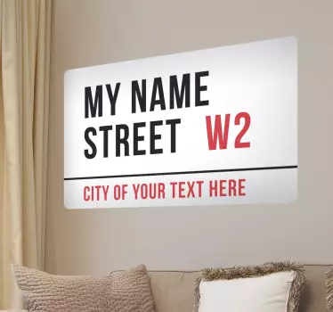 Autocolante personalizável da placa de rua de londres - TenStickers