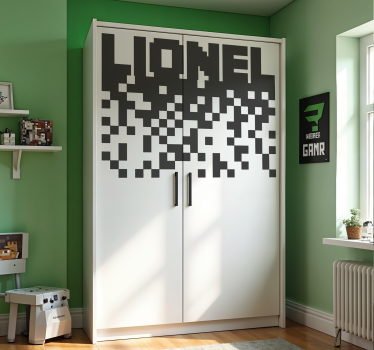 Autocolante personalizável padrão pixelado de jogos - TenStickers
