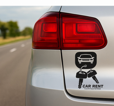 Autocolante personalizável para logo de aluguel de carros - TenStickers