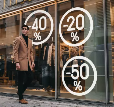 Autocolante decorativo Promoções Círculos de desconto - TenStickers